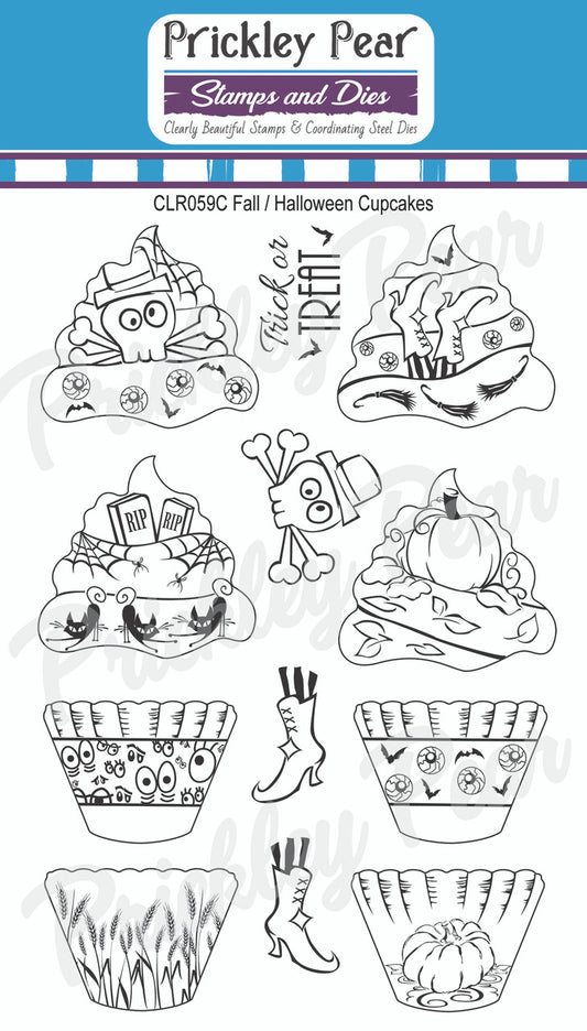 Stamps - Fall Halloween Cupcakes - CLR059C