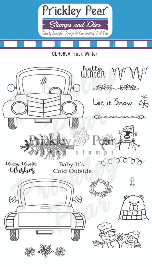 Stamps - Truck - Winter - CLR069A