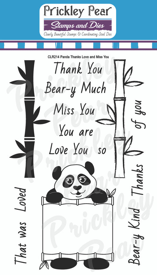 Stamps - Panda Thanks Love and Miss You - CLR214