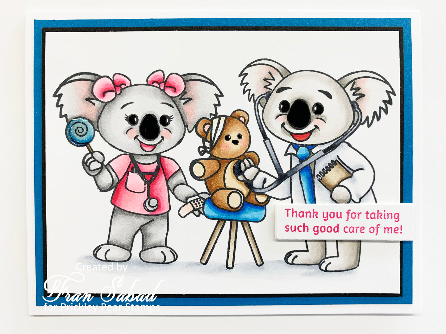 Doctor Koala Bear Get Well Soon Stamps