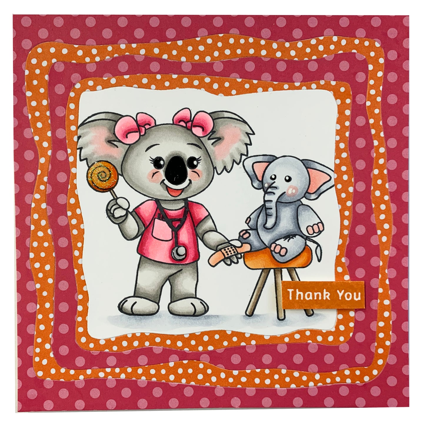 Nurse Koala Bear Stamps & Die Bundle