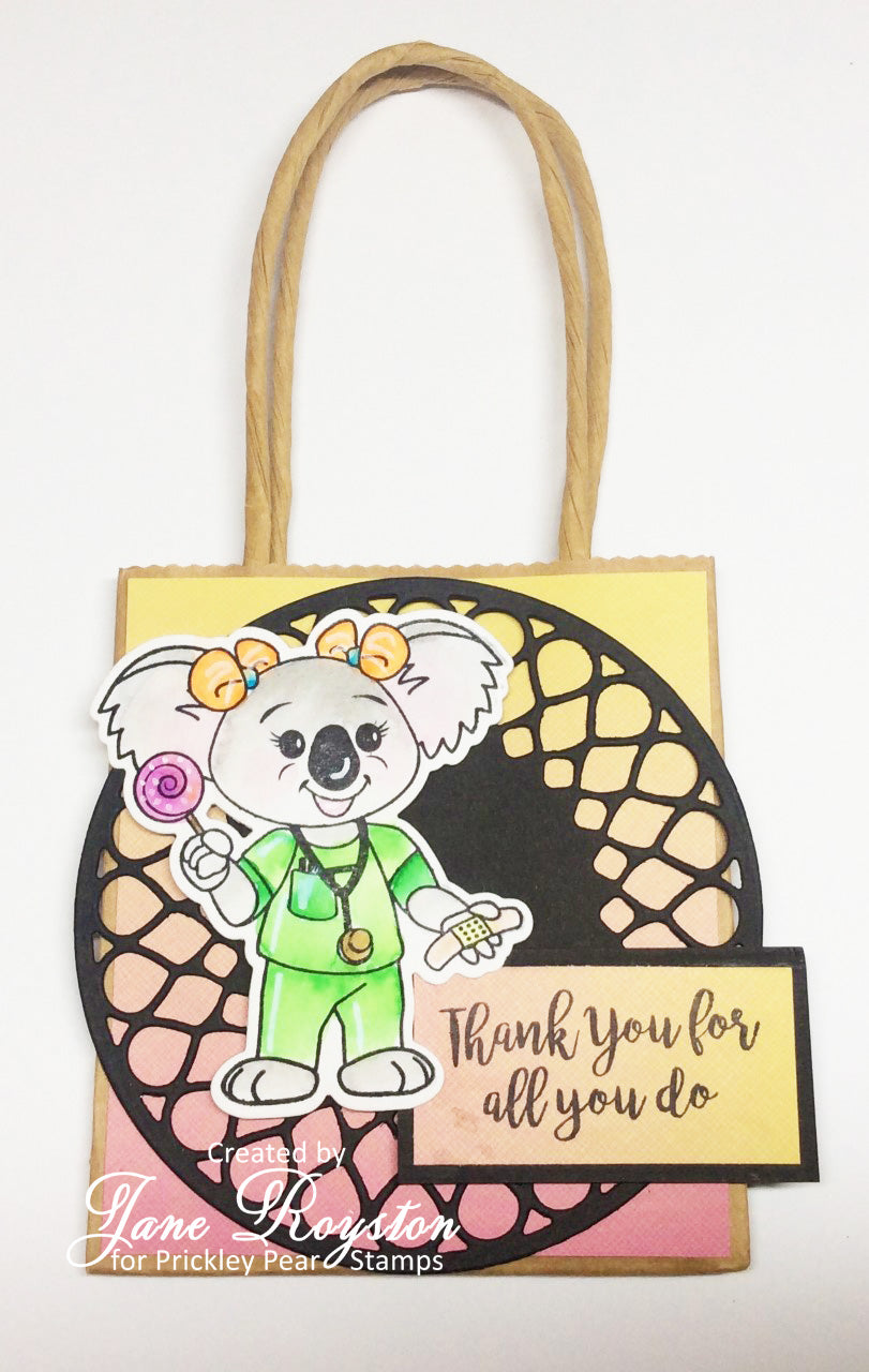 Nurse Koala Bear Stamps & Die Bundle
