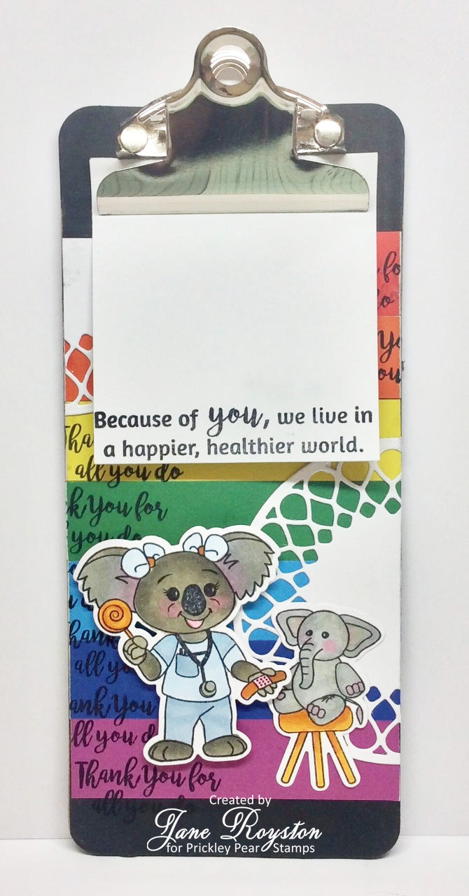 Nurse Koala Bear Stamps & Die Bundle