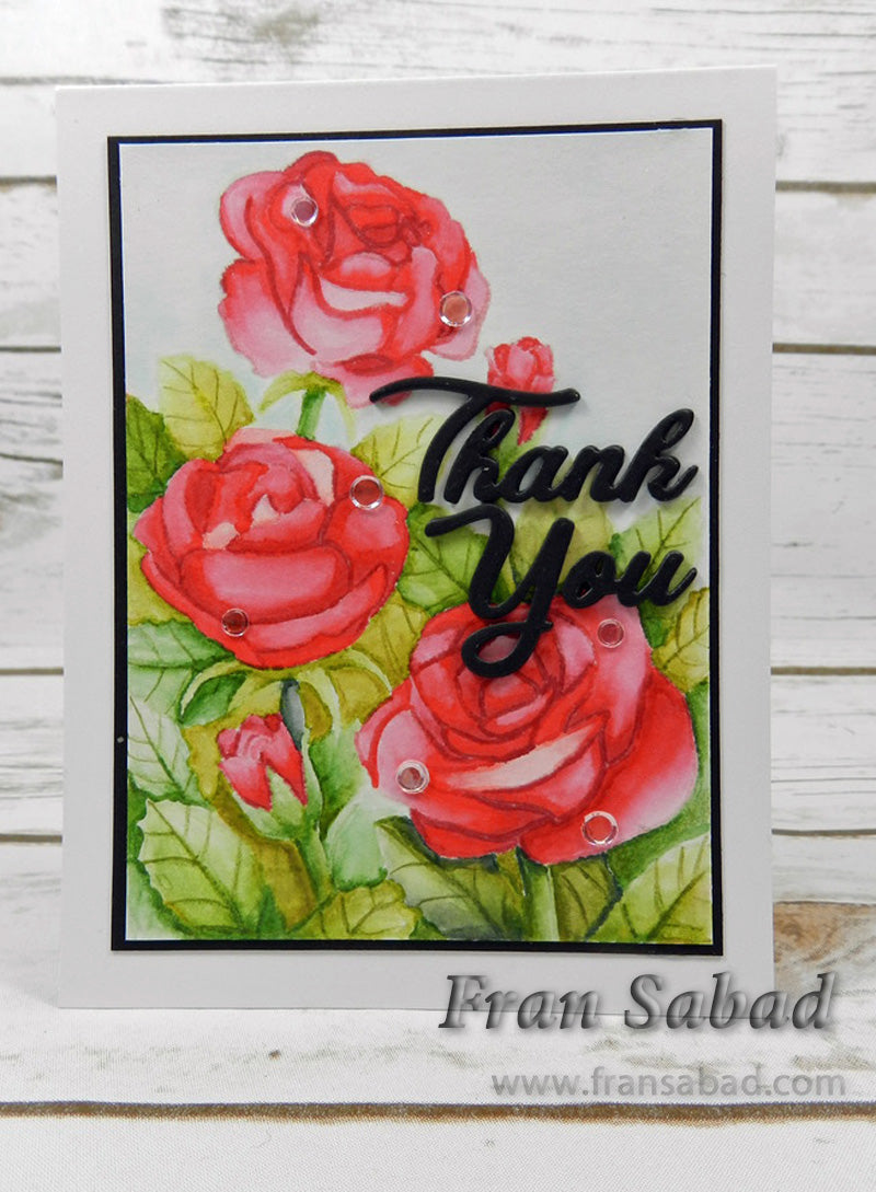 Sketched Florals - Rose Stamps