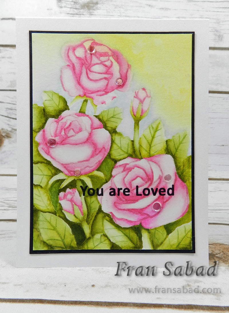 Sketched Florals - Rose Stamps