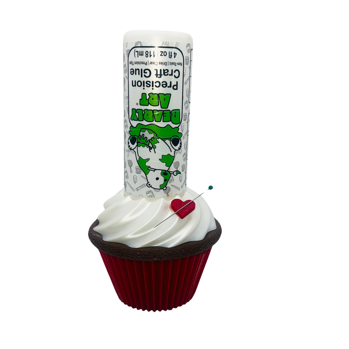 Cupcake Glue Holder - Rainbow Holographic/White