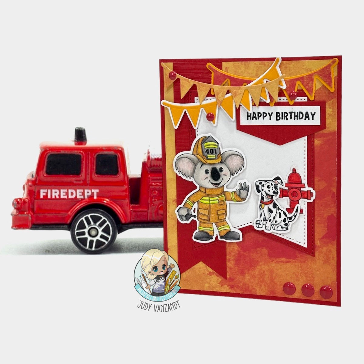 Firefighter Koala Bear Stamps