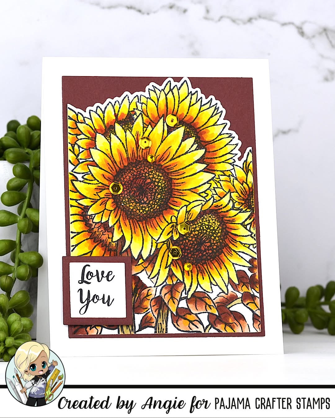 Sketched Florals - Sunflowers Stamp & Die Bundle