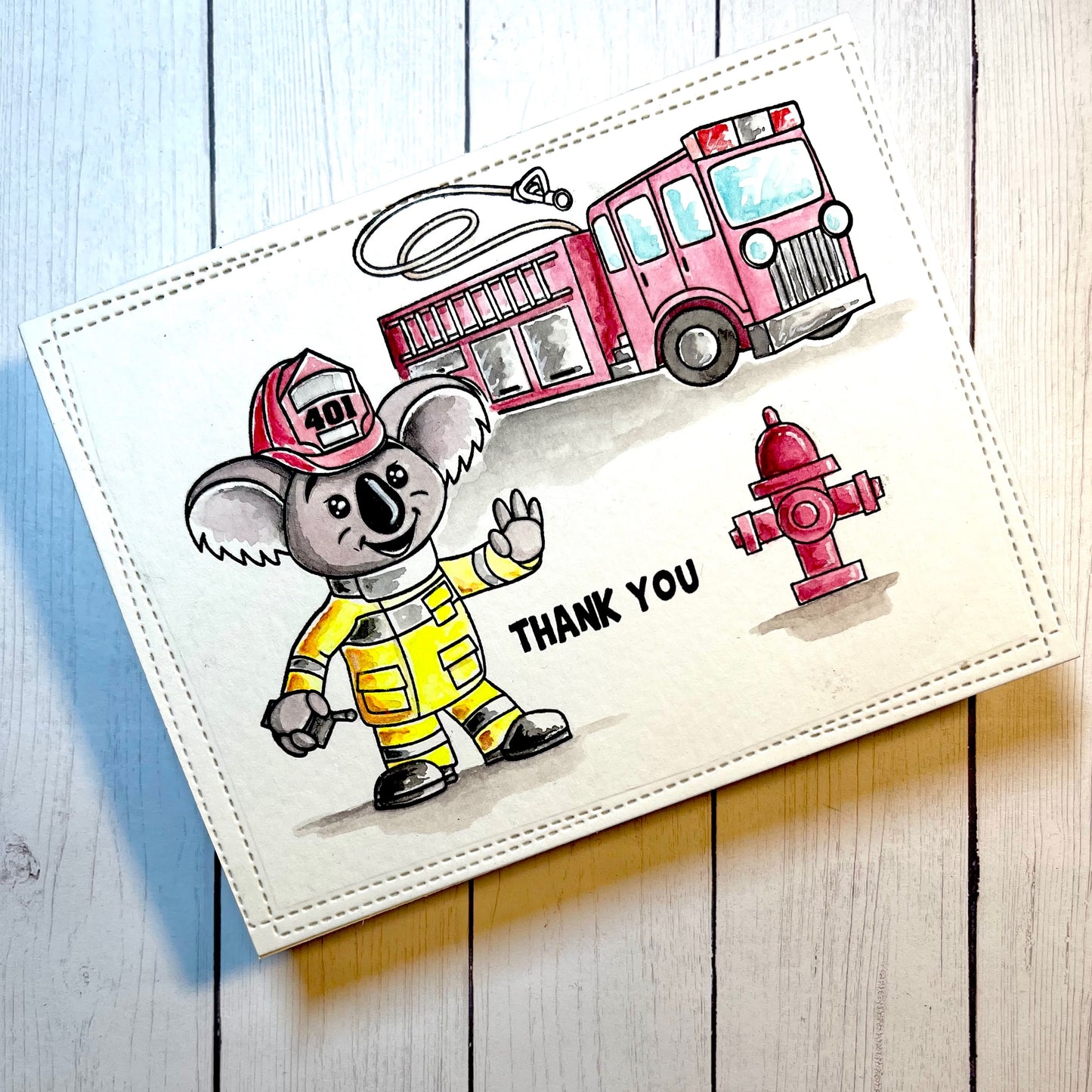 Firefighter Koala Bear Stamps
