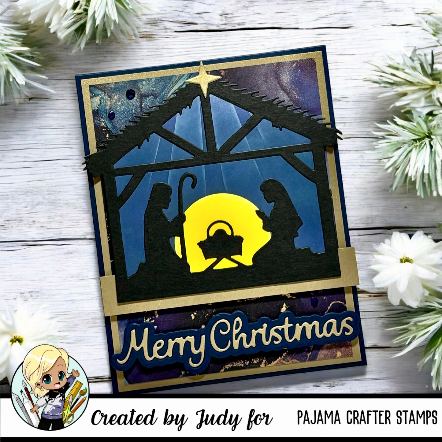 Christmas Words with Shadow Die