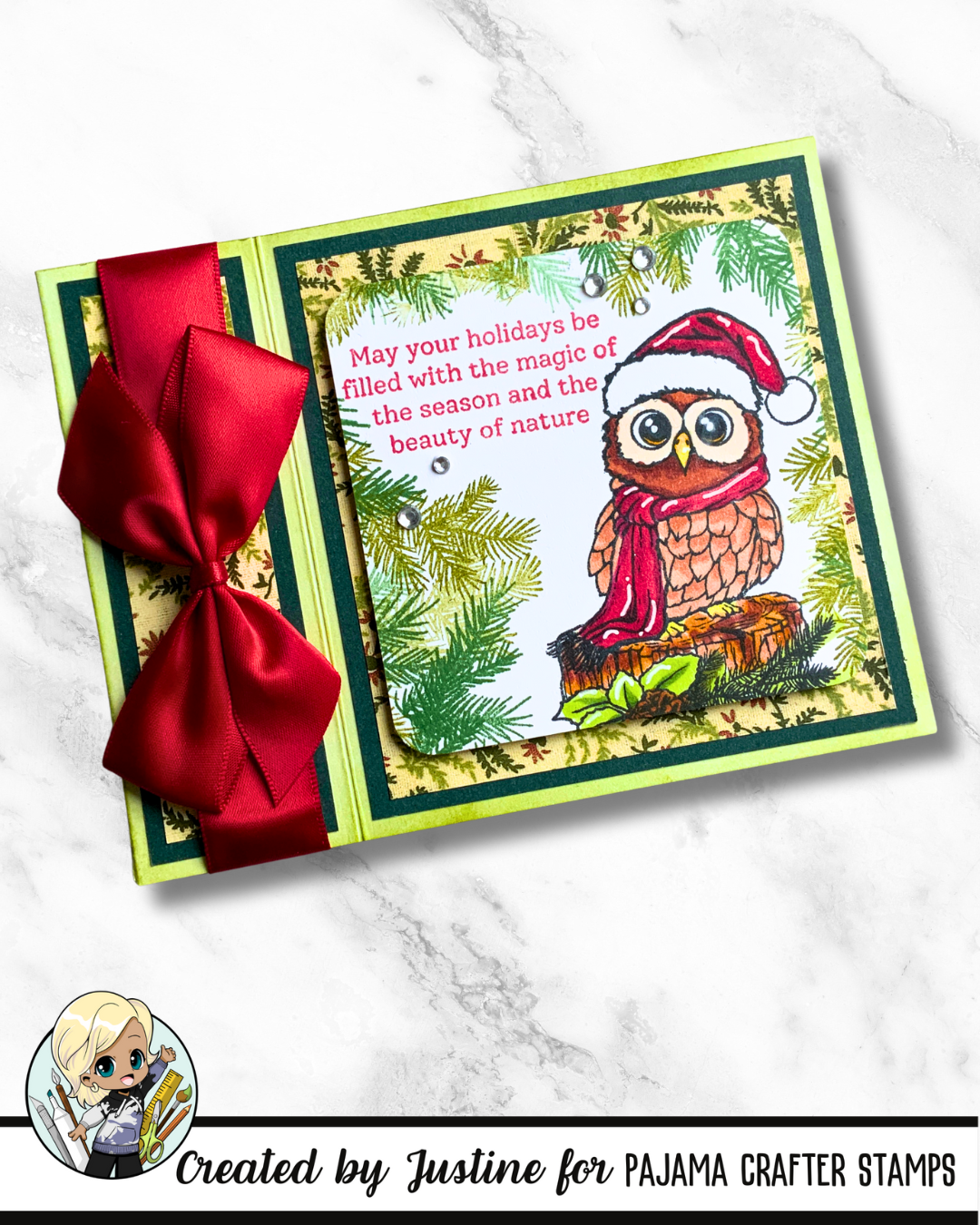 Rustic Christmas Owl Stamps