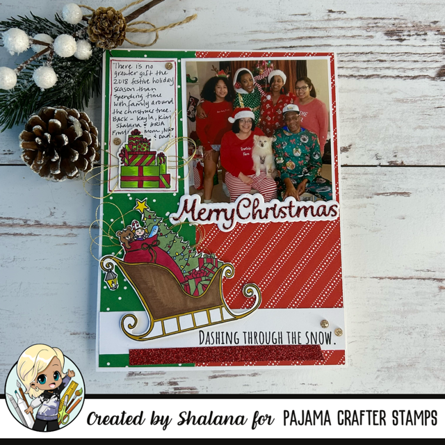 Christmas Words with Shadow Die
