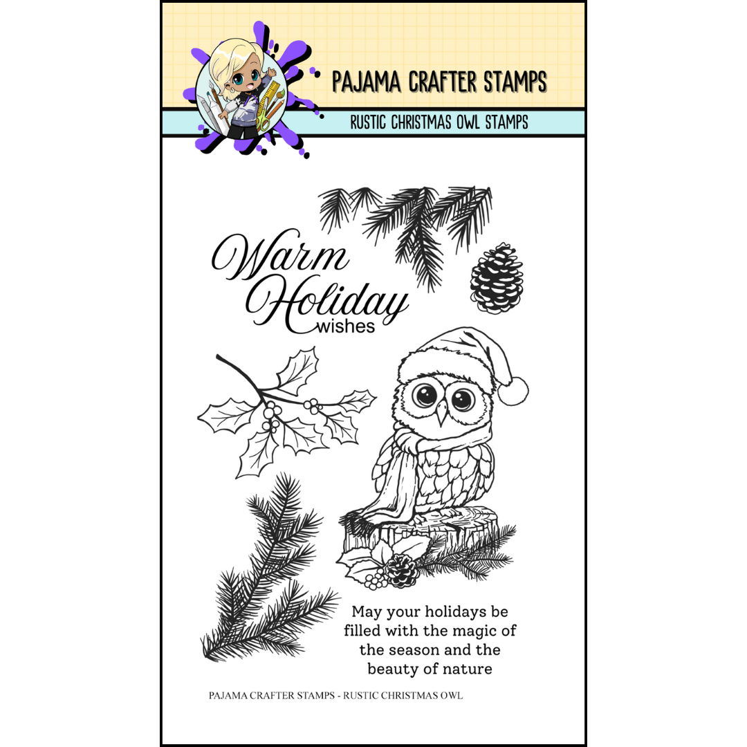 Rustic Christmas Owl Stamps
