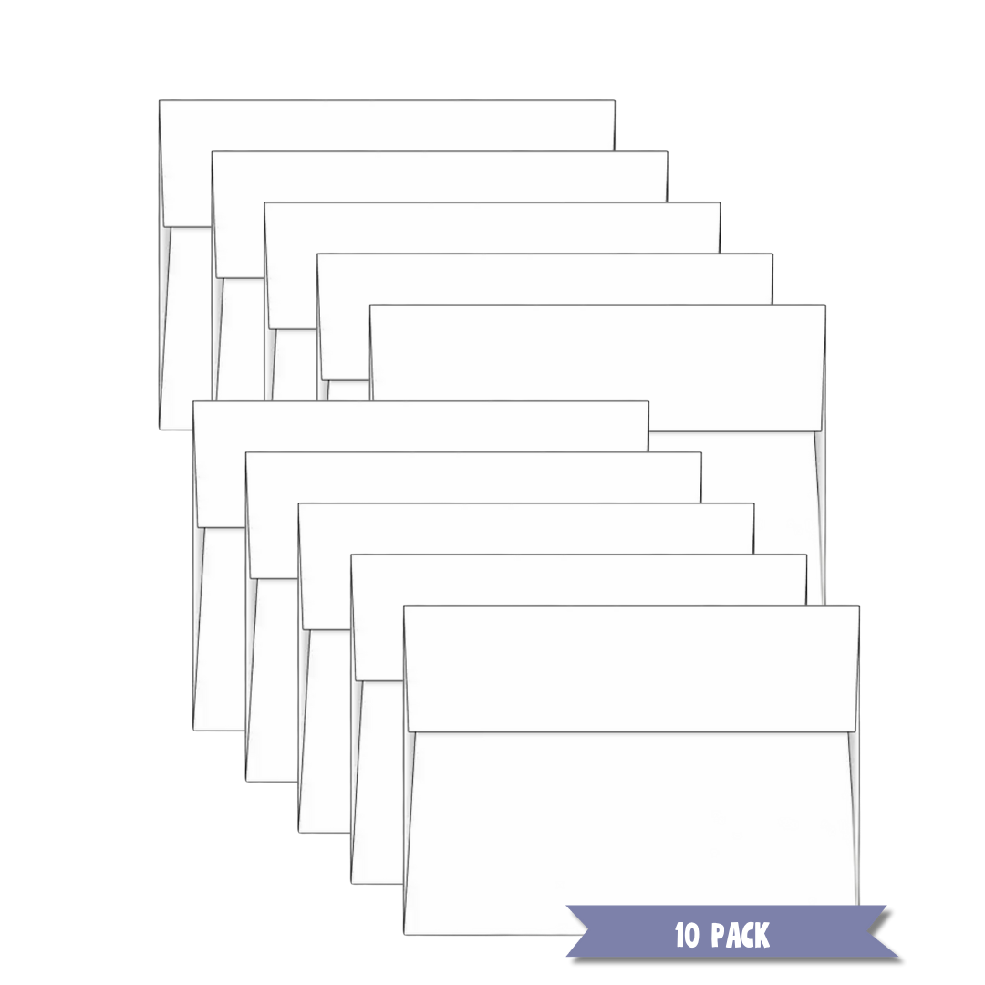 White A2 Envelopes - 10 Pack