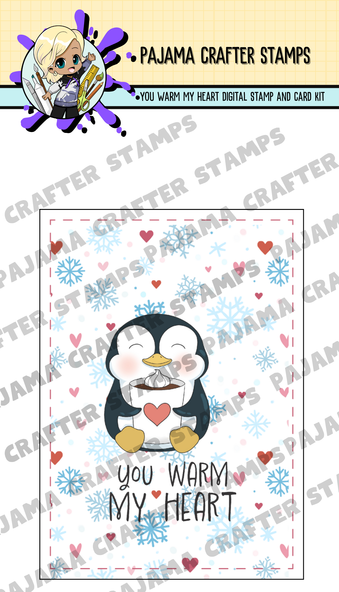 You Warm My Heart Digital Stamp