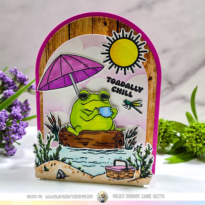 Bog Frog  Stamp & Die Bundle
