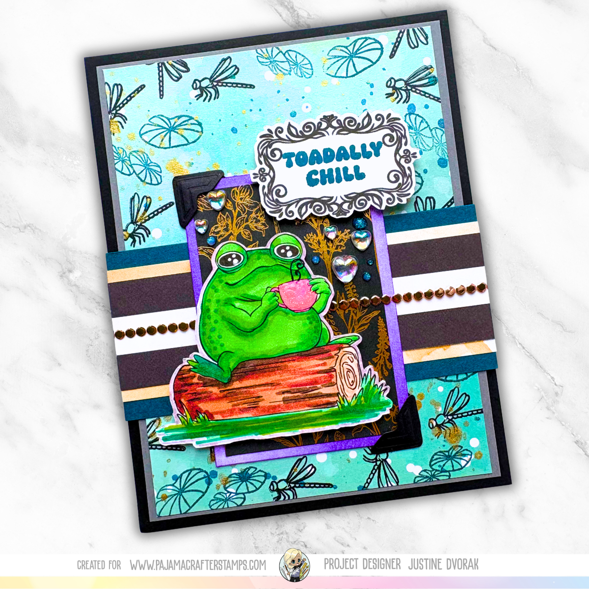 Bog Frog  Stamp & Die Bundle
