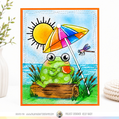 Bog Frog  Stamp & Die Bundle