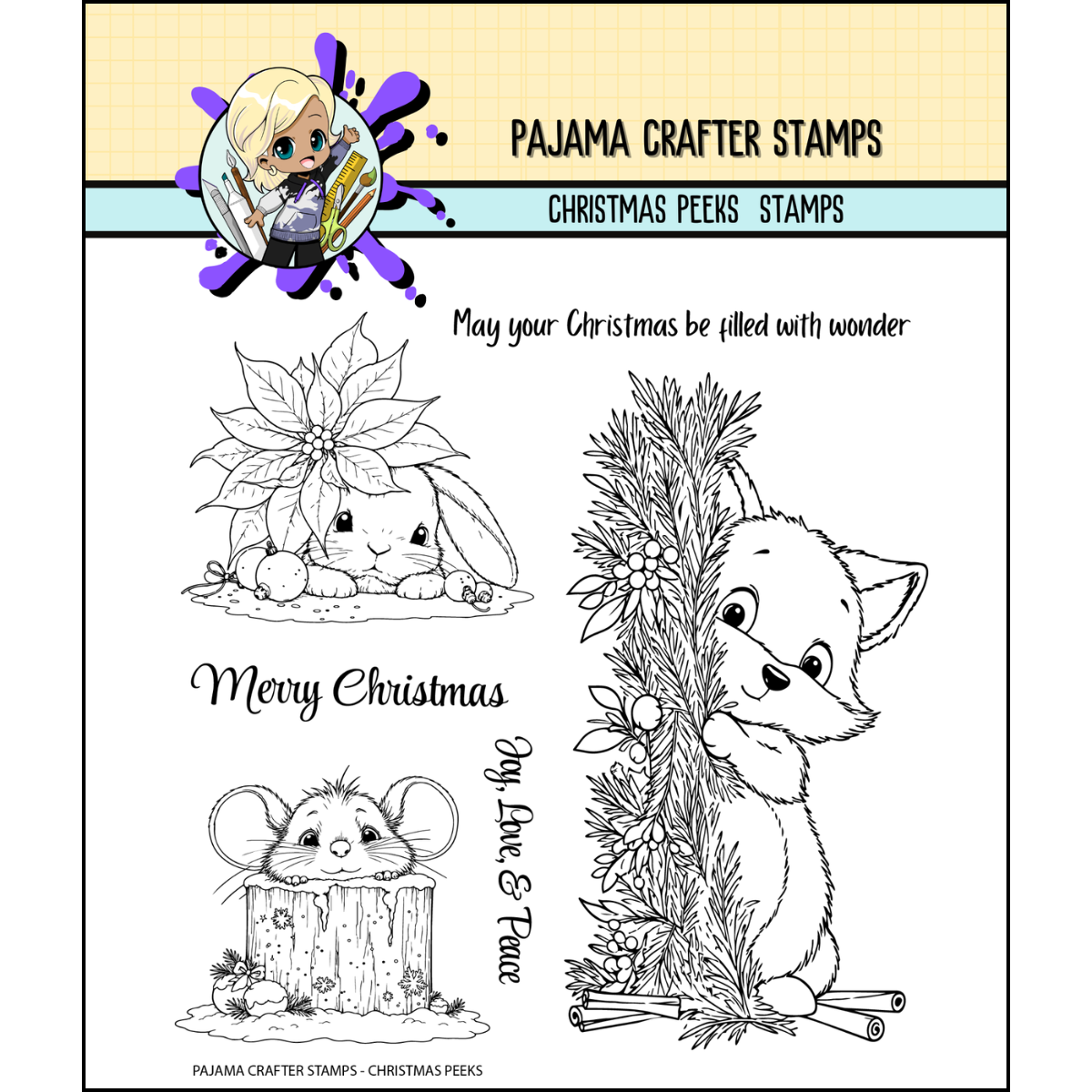 Christmas Peeks Stamps