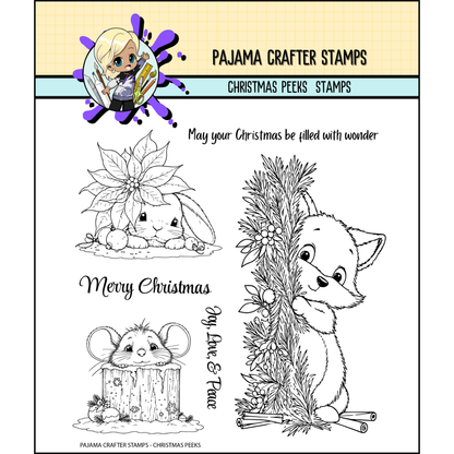 Christmas Peeks Stamps