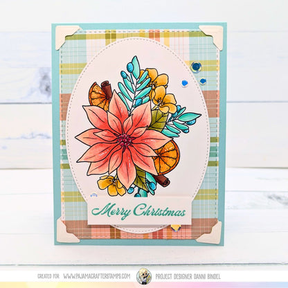 Citrus & Scarlet Blooms Stamps