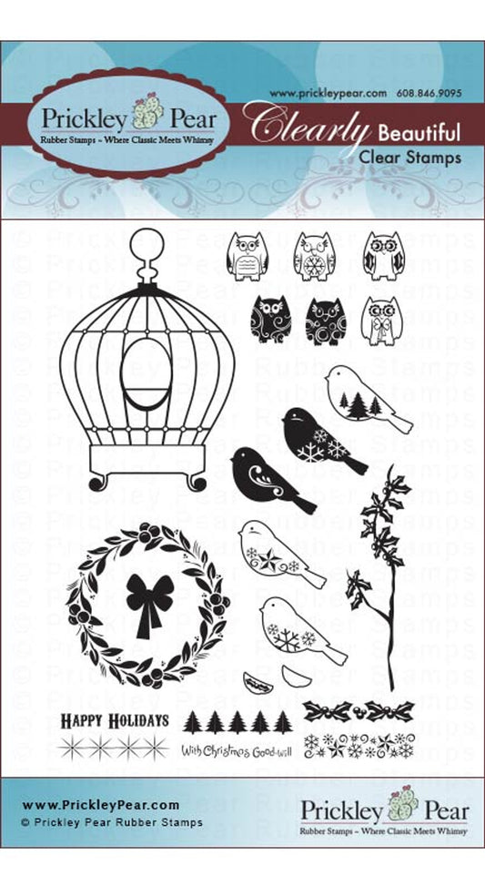 Birdcage Winter 2 Stamps