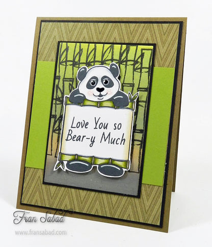 Panda Thanks Love and Miss You Stamps