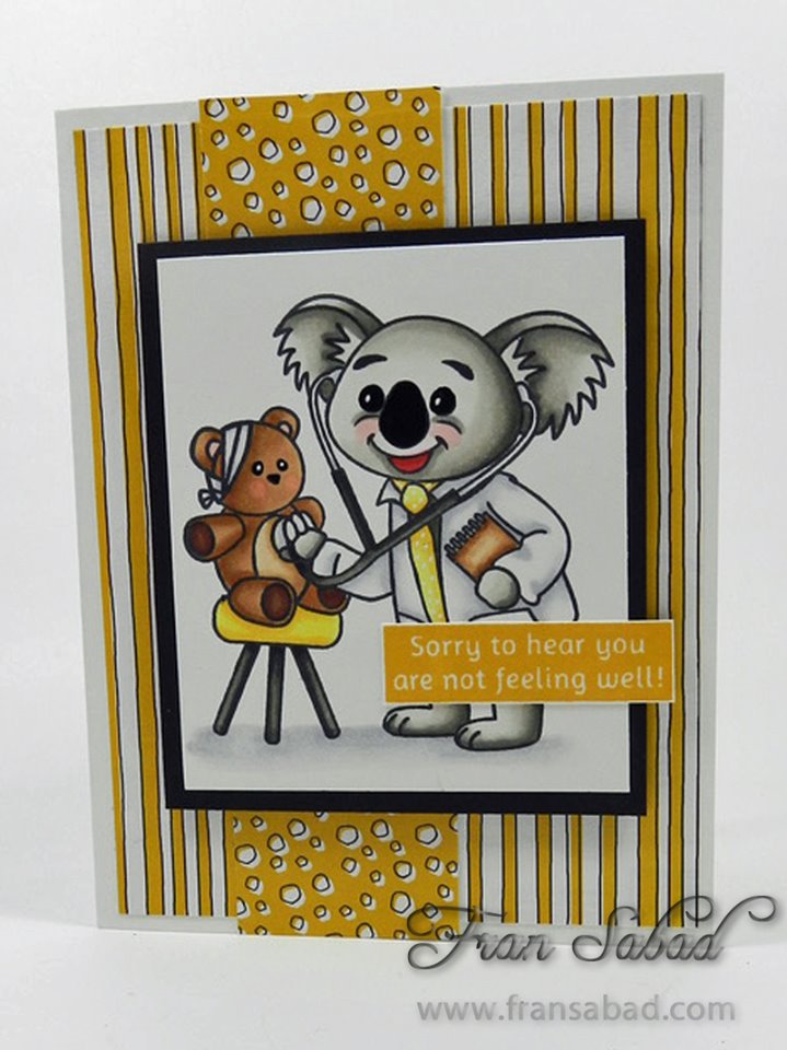 Doctor Koala Bear Get Well Soon Stamps