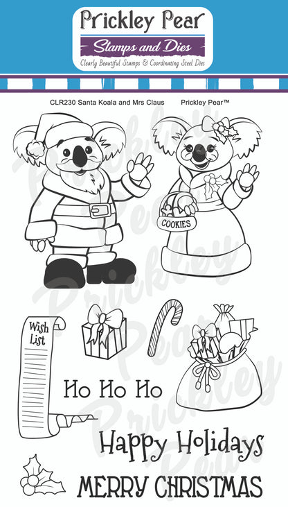 Santa Koala and Mrs Claus Stamps