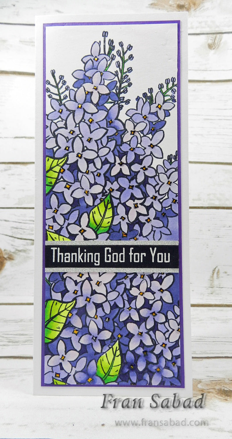 Sketched Florals -  Lilac Stamps - CLR246