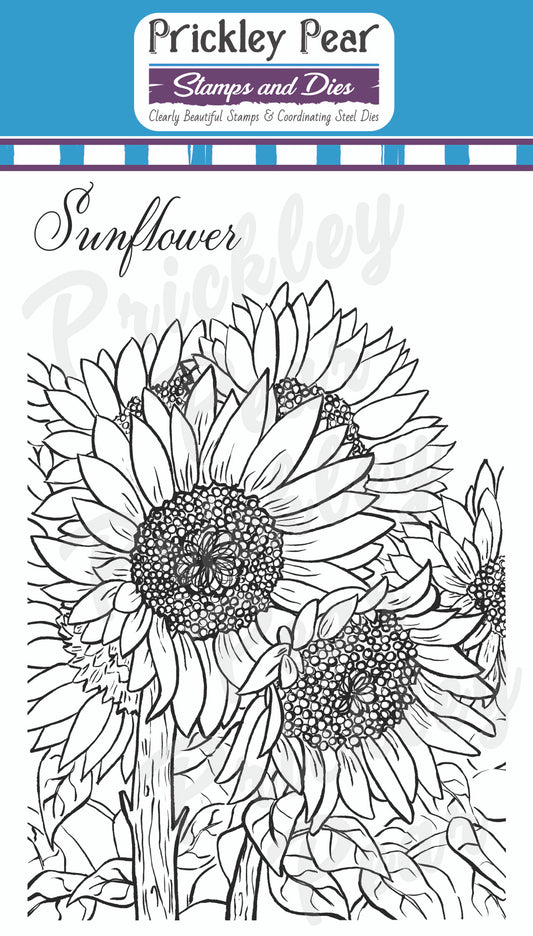 Stamps - Sketched Florals -  Sunflowers - CLR248