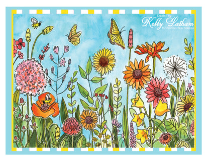 Sketched Florals - Wildflowers Stamp & Die Bundle