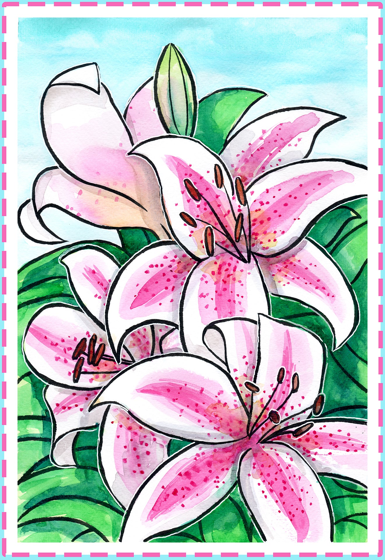 Sketched Florals -  Lily Stamps