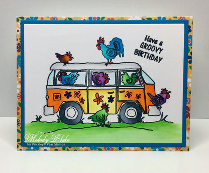 Hippie Chickens Stamps