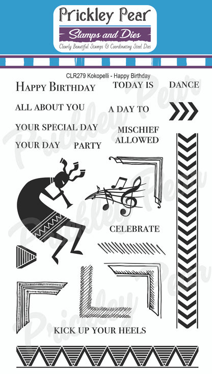 Kokopelli - Happy Birthday Stamps