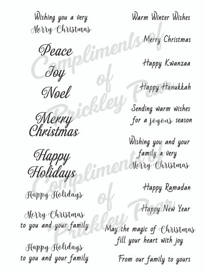 Digital - Christmas and Holiday Sentiments - DD-Christmas and Holiday Sentiments