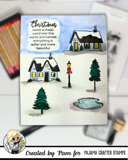 Christmas Village Stamps