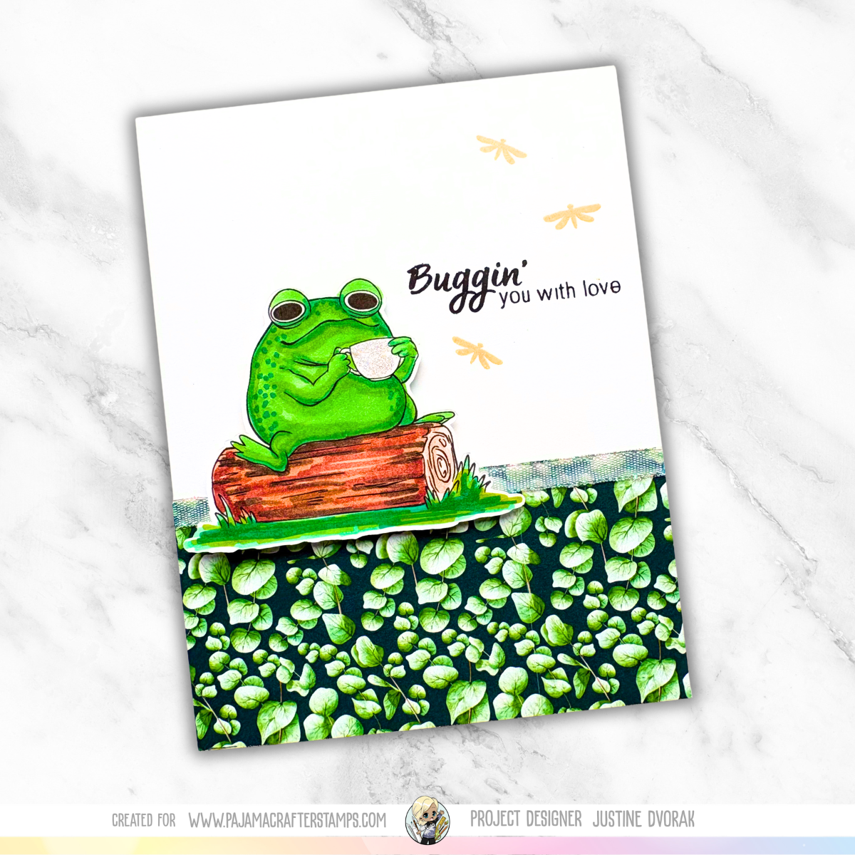 Bog Frog  Stamp & Die Bundle