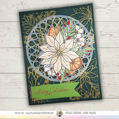 Citrus & Scarlet Blooms Stamps