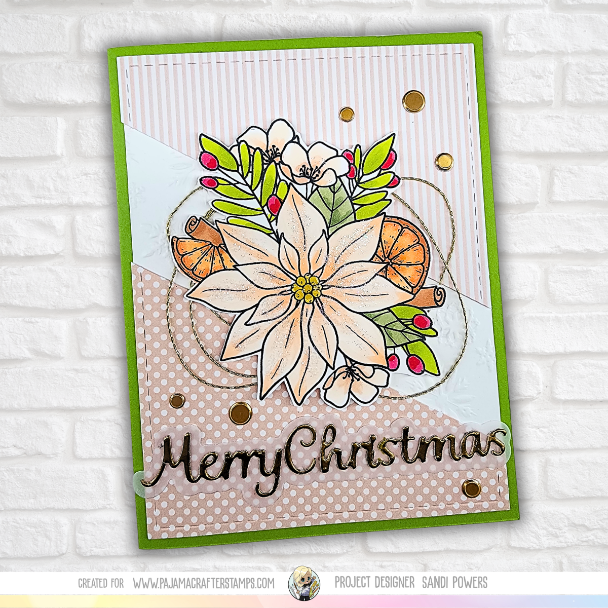 Citrus & Scarlet Blooms Stamps