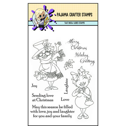 Two Snow Ladies Stamps