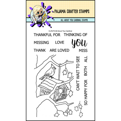 All About You Cardinal Stamps