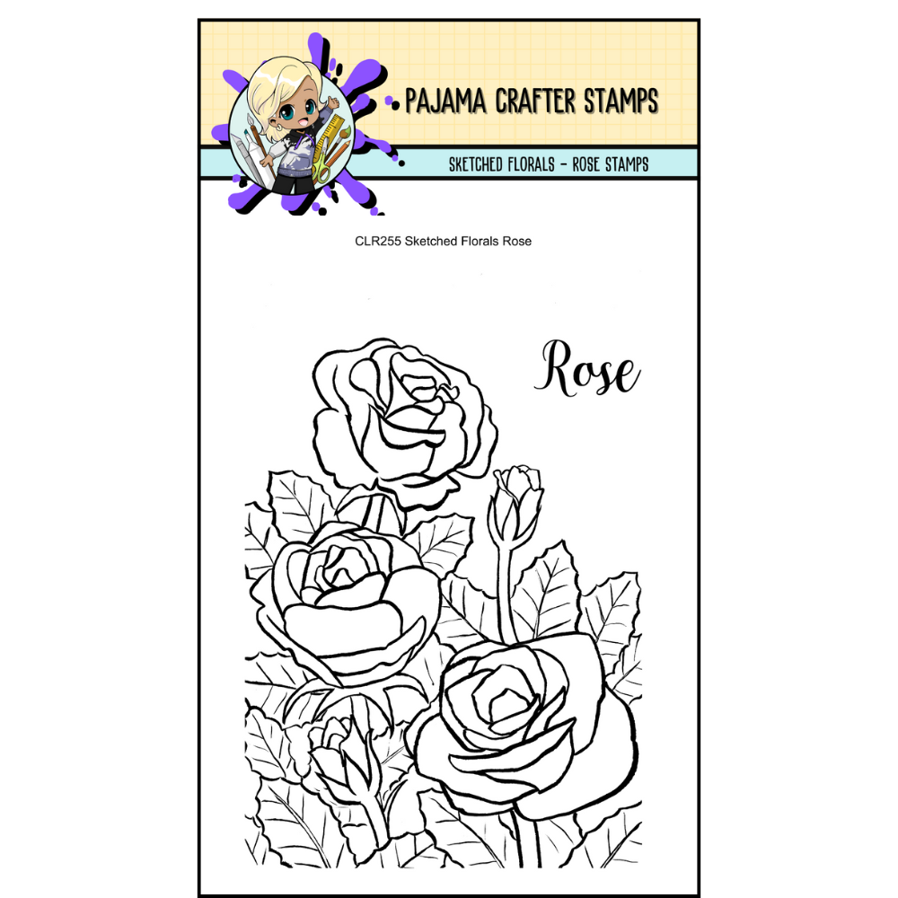 Sketched Florals - Rose Stamps