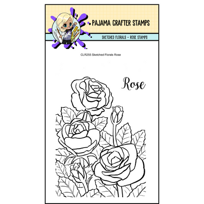 Sketched Florals - Rose Stamps