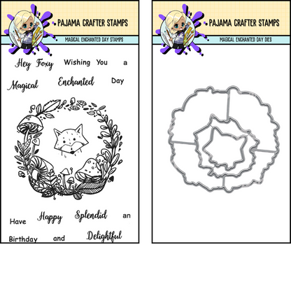 Magical Enchanted Day Stamps and Wreath Die Bundle