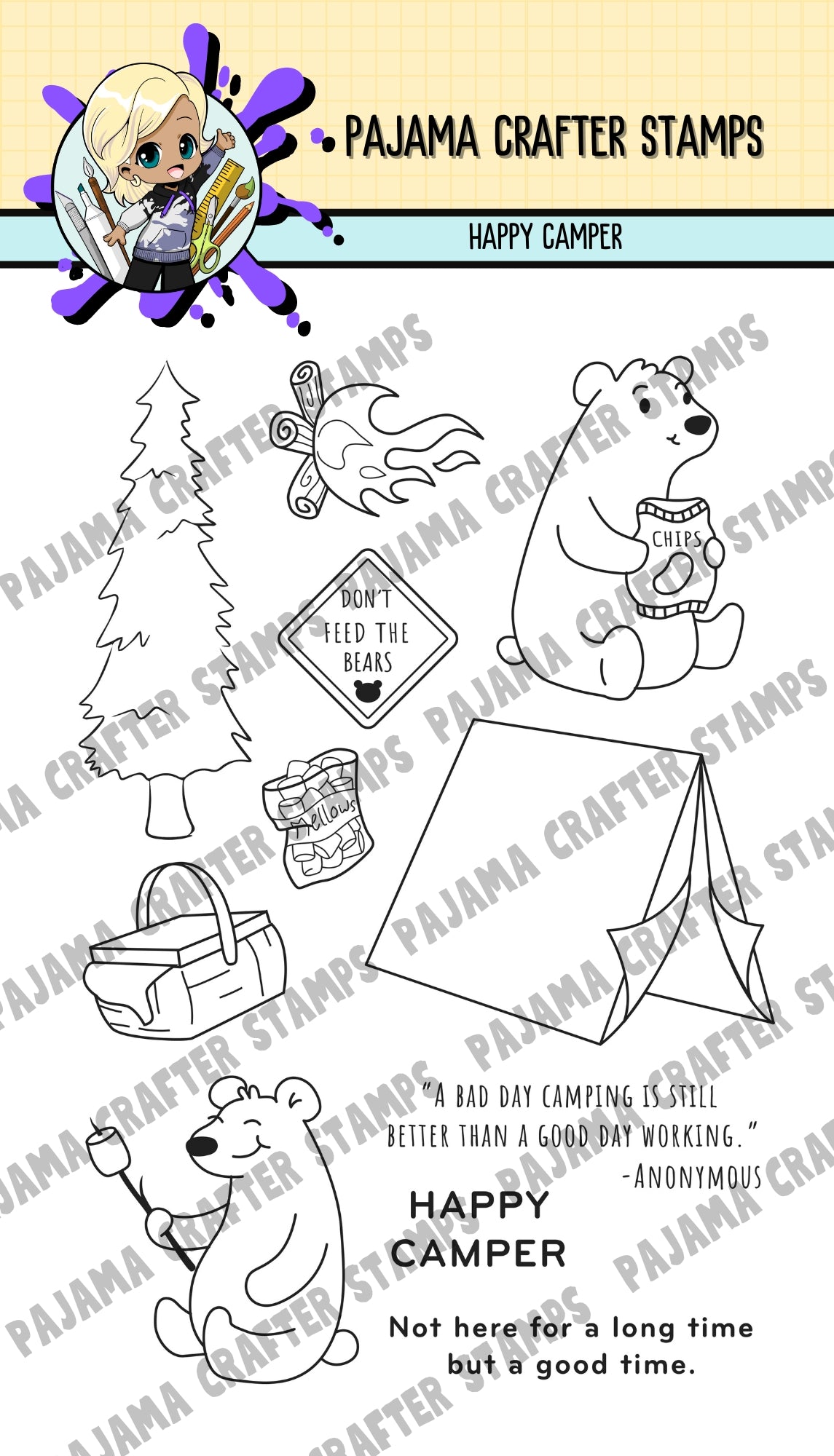 Stamps- Happy Camper - PCS-064