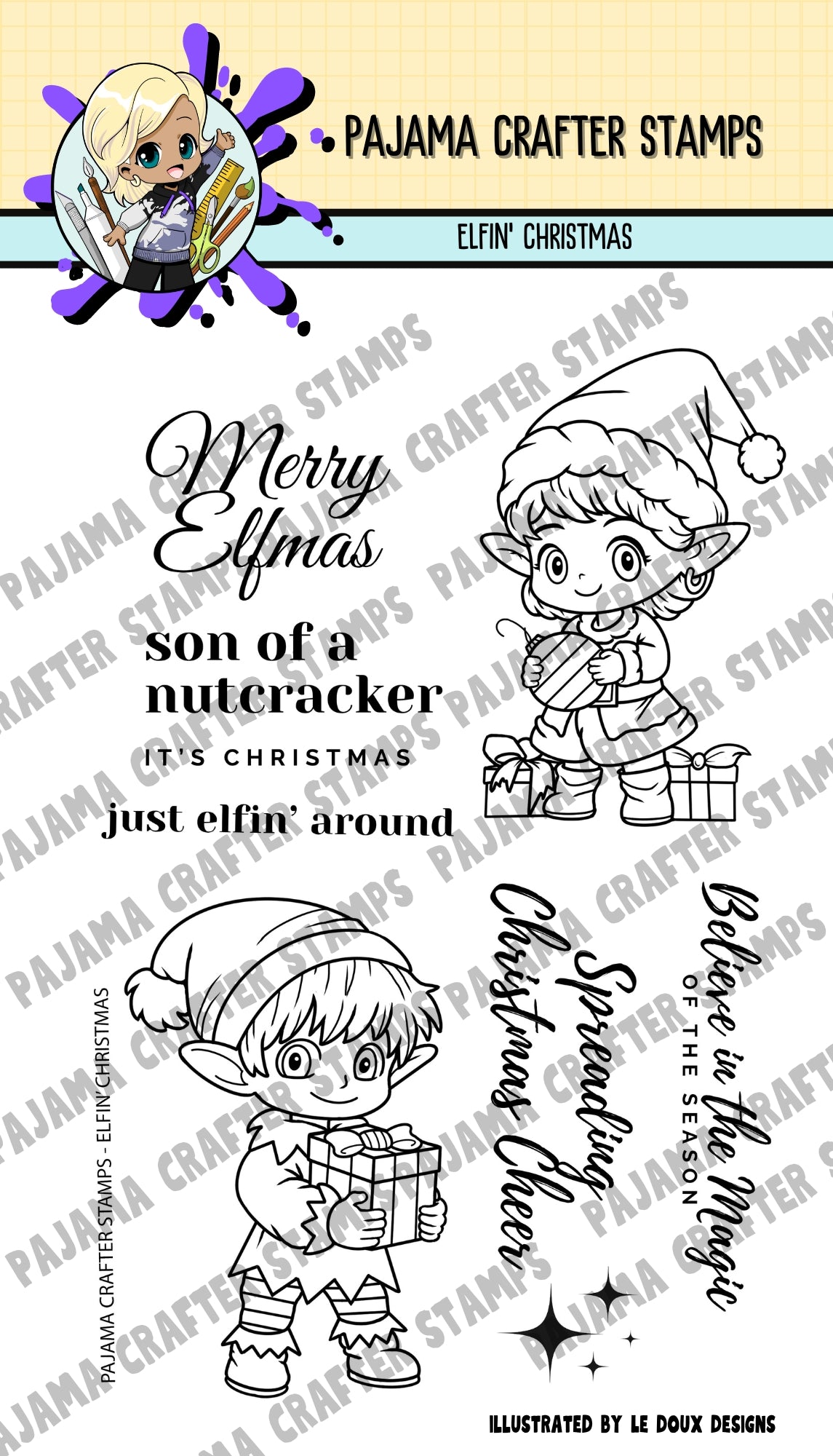 Stamp - Elfin' Christmas- PCS-068