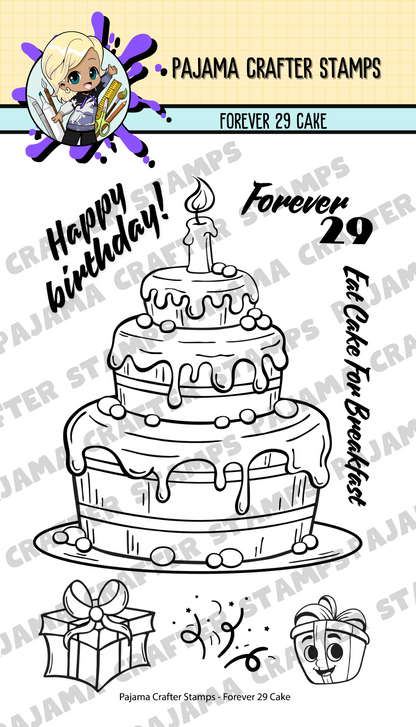 Forever 29 Cake Stamps