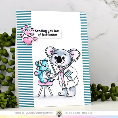 Doctor Koala Bear Get Well Soon Stamps