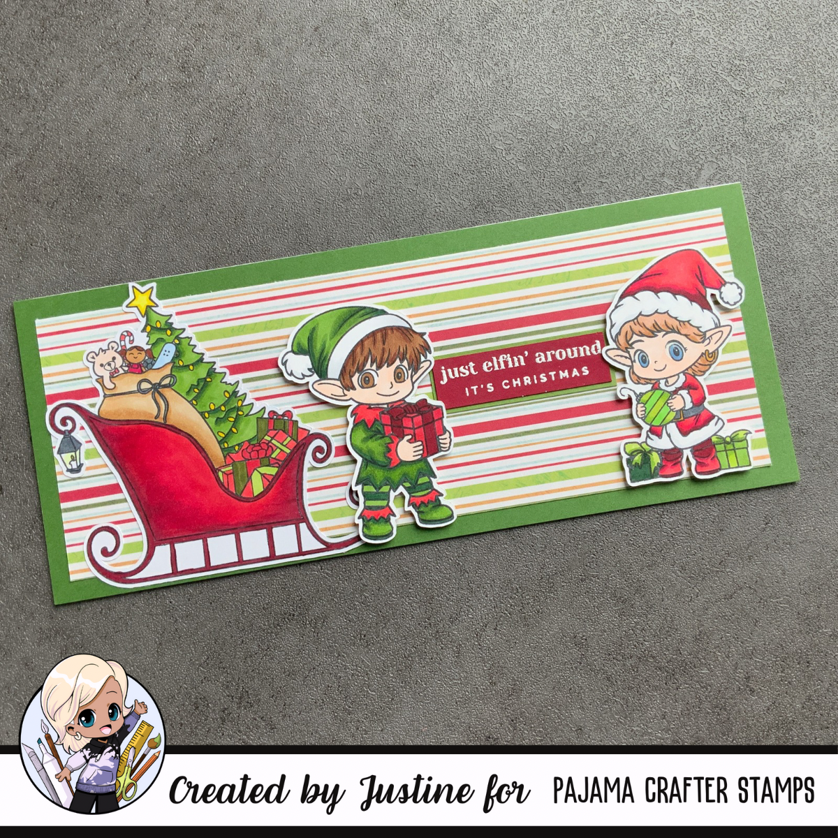 Stamp - Elfin' Christmas- PCS-068